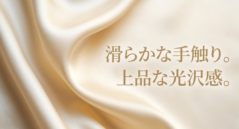 滑らかな手触り。上品な光沢感。