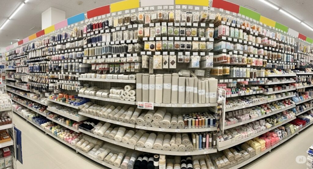 ダイソーの麻布の売り場はどこ?