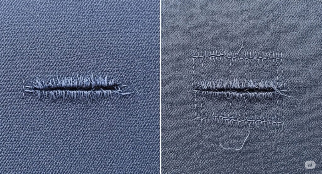 スーツの破れ修理：2つの方法