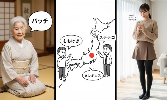「ももひき」を指す方言と地域での呼び名