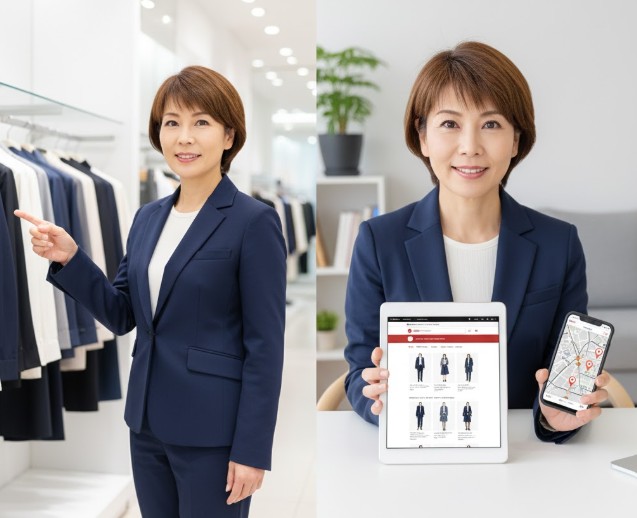 スーツの取り扱い店舗とオンライン販売