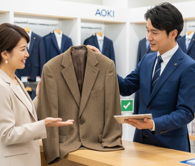 傷ありのスーツも下取り対象