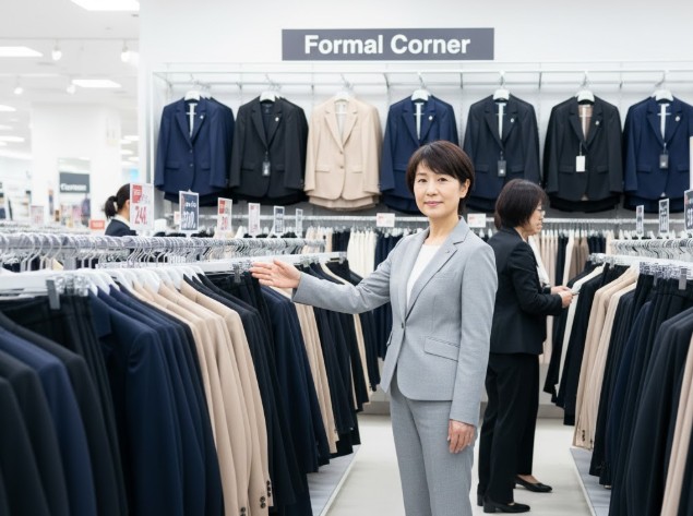 しまむらでスーツを売っている場所