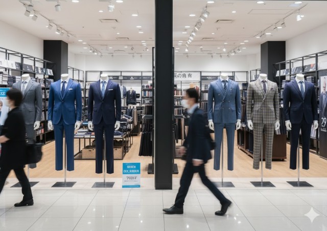 競合の「洋服の青山」との比較