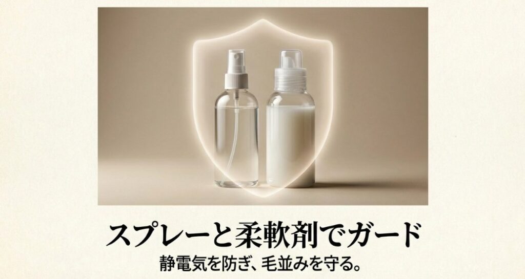 静電気防止スプレーや柔軟剤による落毛対策