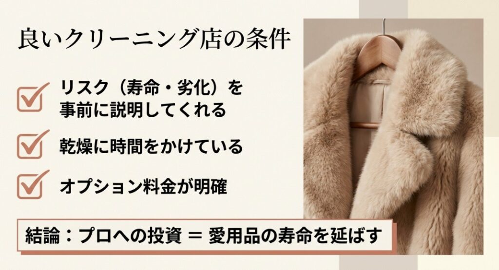 フェイクファークリーニングの料金で納得できる店選び