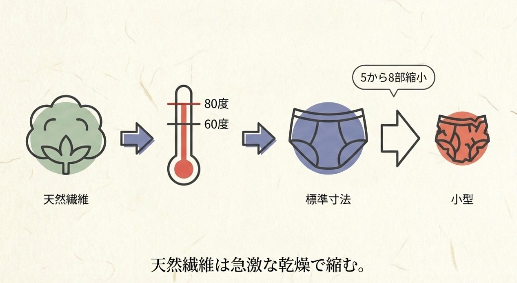 綿繊維の「緩和収縮」を解説