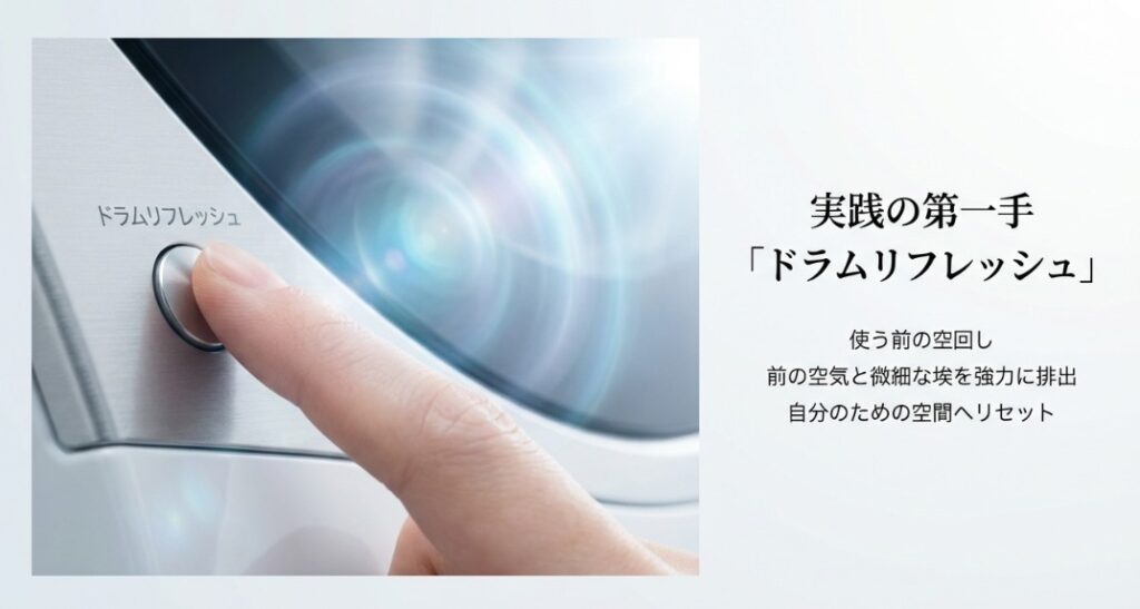 ドラムリフレッシュ機能で内部をリセットする