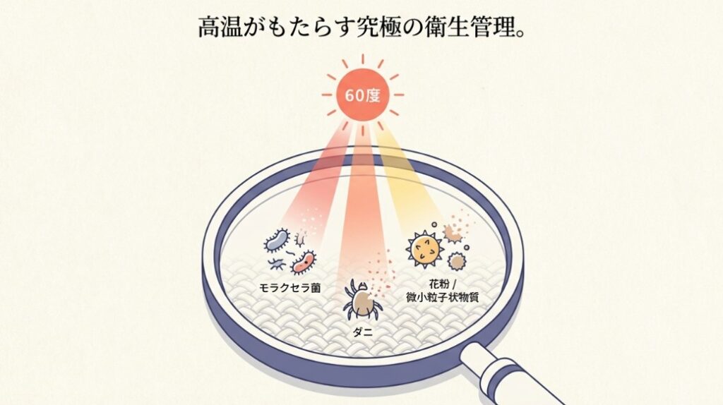 ダニや花粉のアレルゲンを遮断する乾燥機の価値