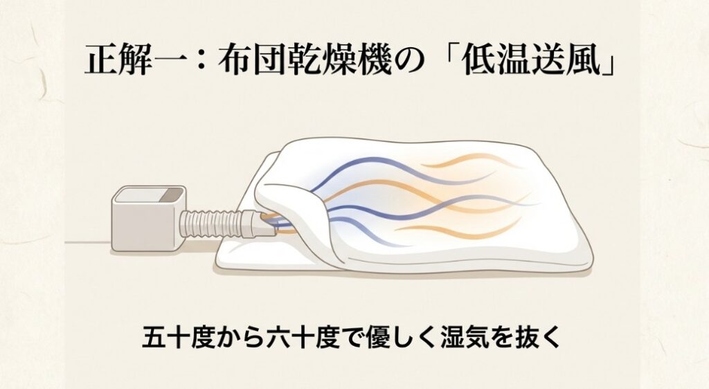 布団乾燥機の低温モードを活用した効率的な湿気取り